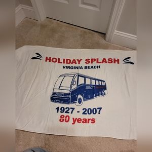 Vintage Holiday Splash Virginia Beach Abbott Trailways Beach Towel